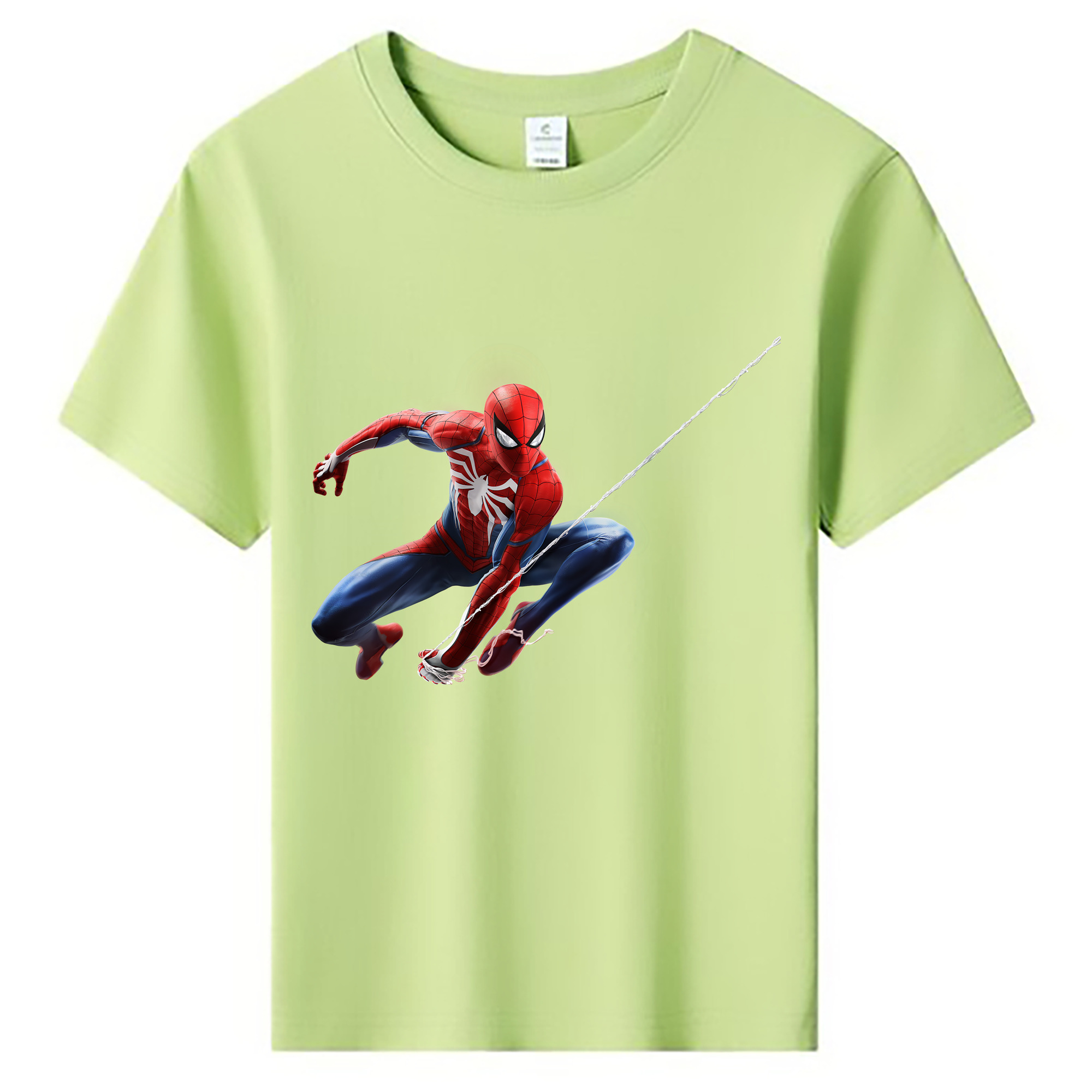 （画像用） Spider Man スパイダーマン 綿100％キッズTシャツ（フロントプリント）